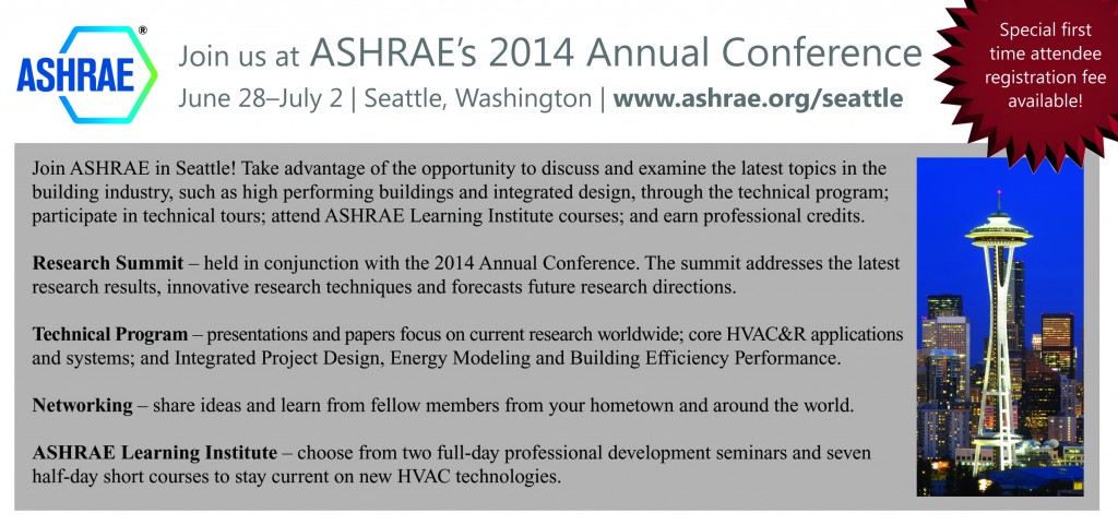 ad for chapter newsletters for 2014 Annual ASHRAE Conference